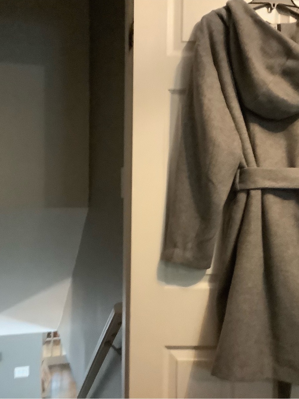 Penningtons Gray Hooded Wrap Trench Coat with Belt, NWT - Picture 6 of 12